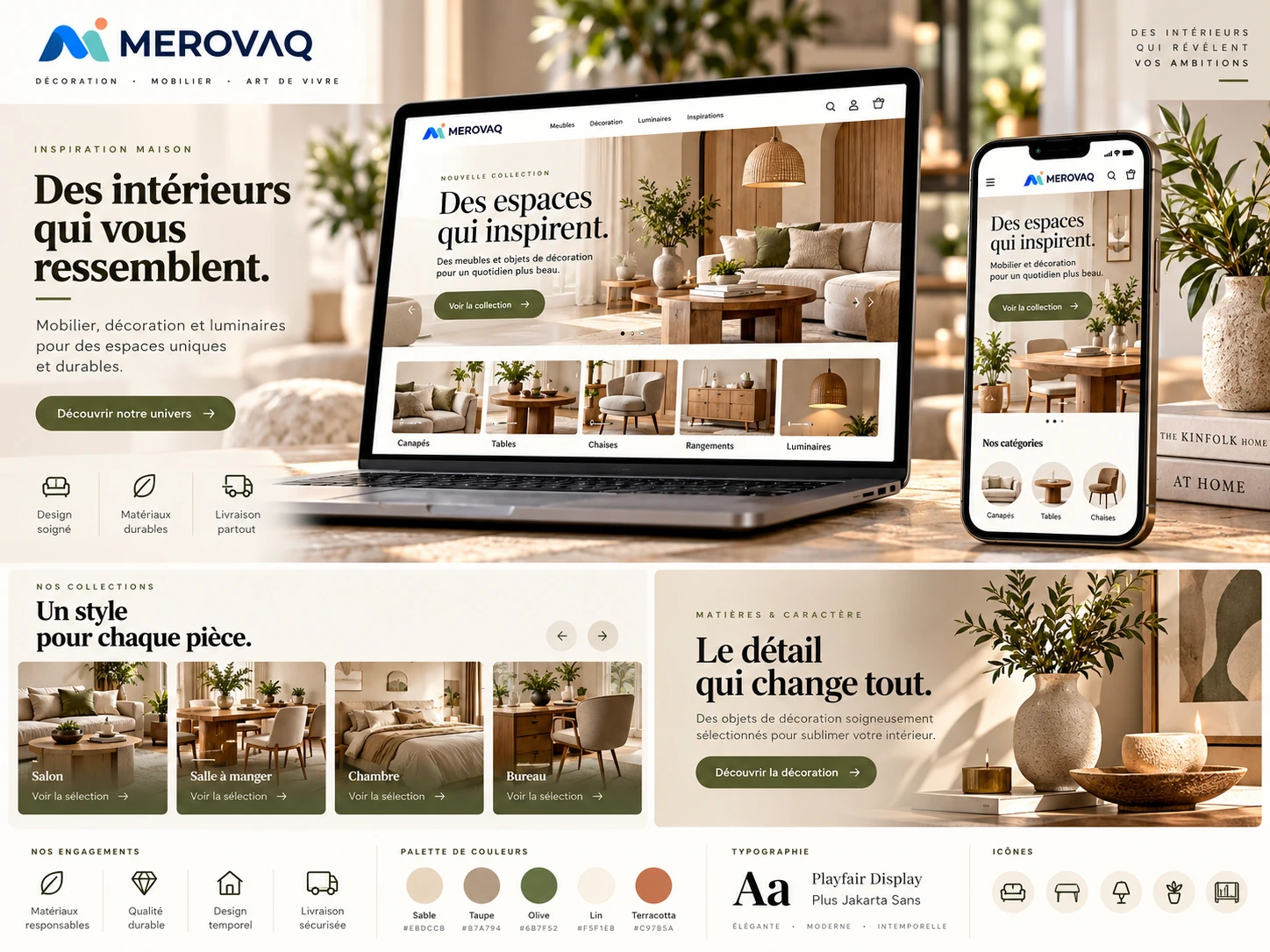 Décoration & mobilier — Catalogue et vitrine de marque