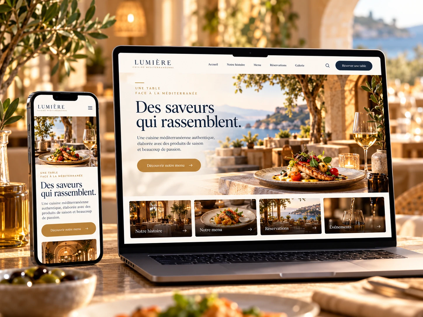 Restauration — Site avec carte et réservation